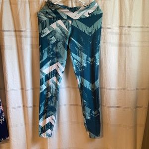 Nike blue print leggings. Size medium